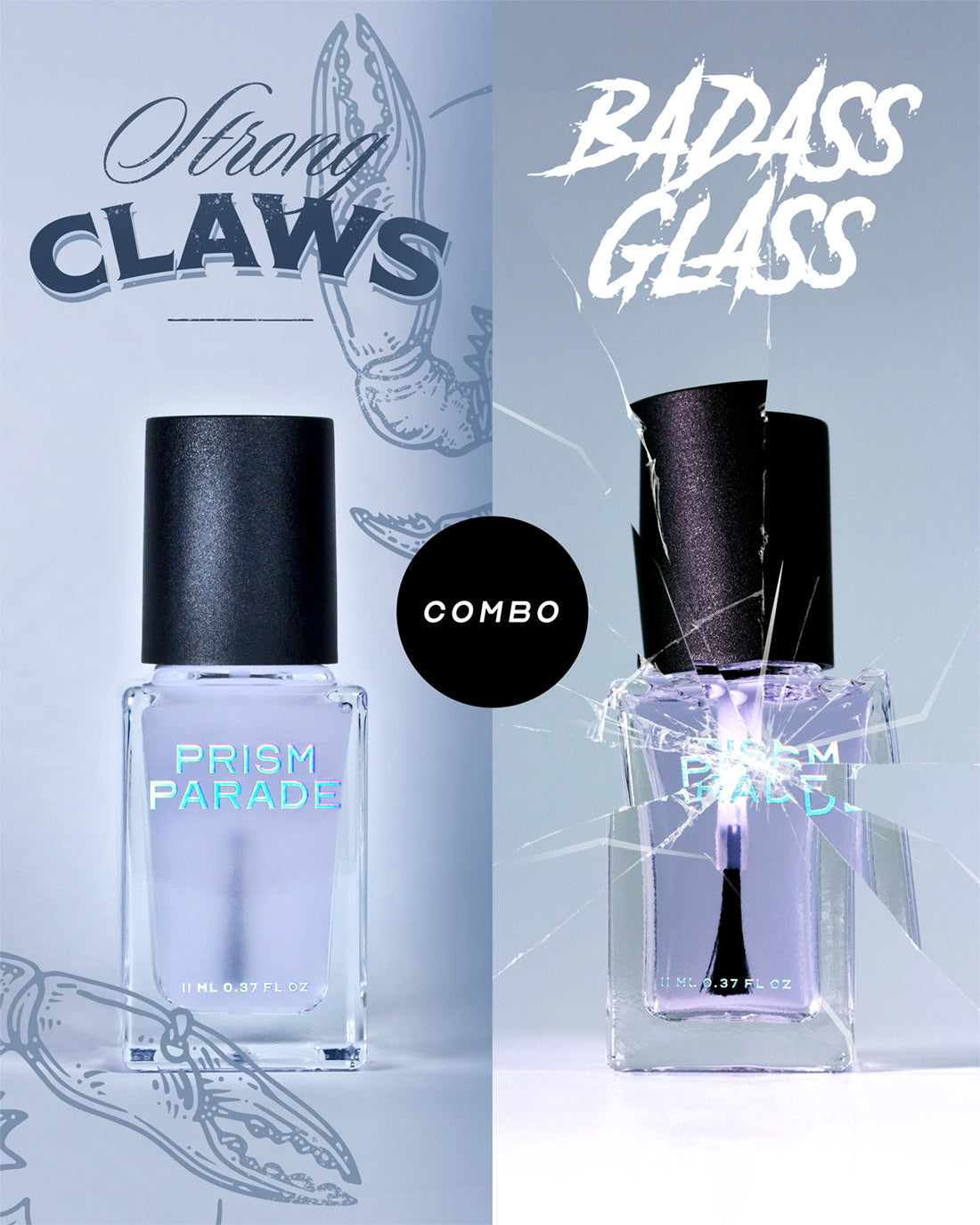 Strong Claws Base Coat + Badass Glass Top Coat
